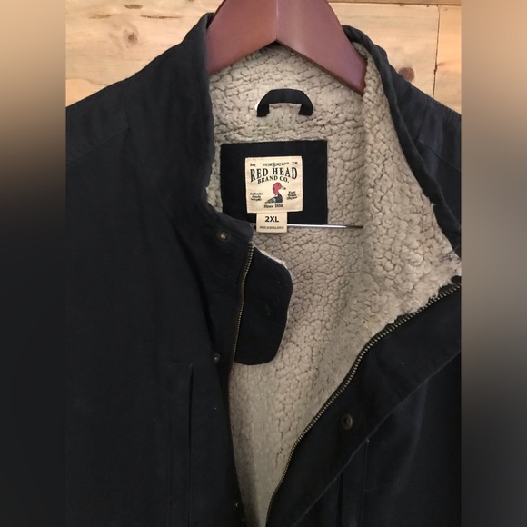 RedHead black 2XL canvas Sherpa lined vest - Picture 2 of 3
